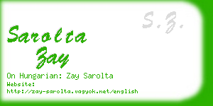 sarolta zay business card